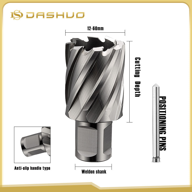 High-Speed Steel annular cutter Hollow Drill Bits, 12-65mm Diameter, Magnetic Drill & CNC Metalworking Tools - Precision Ground & Long-Lasting Sharpness