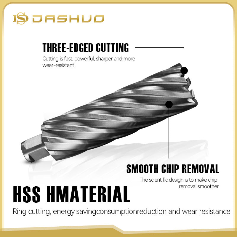 High-Speed Steel annular cutter Hollow Drill Bits, 12-65mm Diameter, Magnetic Drill & CNC Metalworking Tools - Precision Ground & Long-Lasting Sharpness