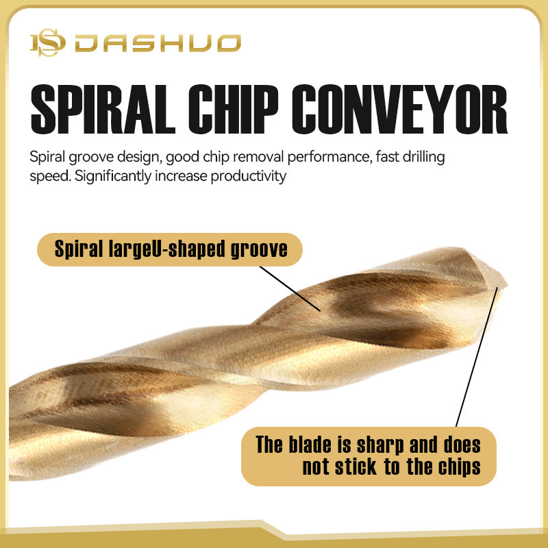 Cobalt Drill Cobalt Straight Shank Twist Drill Bit Cobalt Head for Stainless Steel