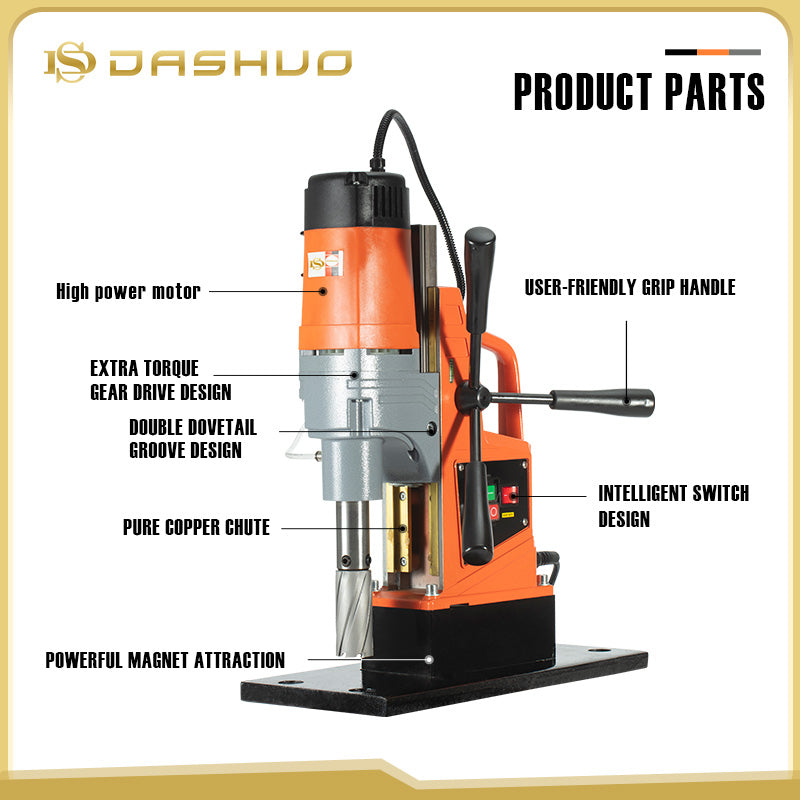 Magnetic Drilling Machines DS50Maximum drilling diameter 40mm 1500V Professional grade Adjustable Speed